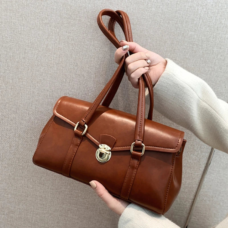 Cartera Tote Retro Estilo Inglés – Bajo Brazo Vintage