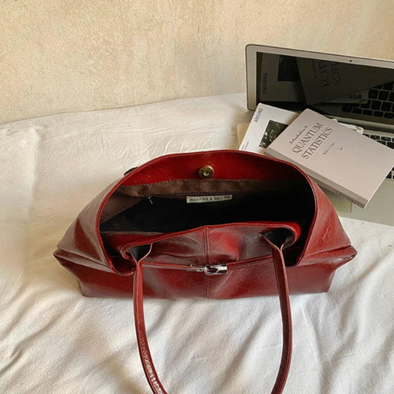 Cartera Tote Plisada – Cuero Blandito