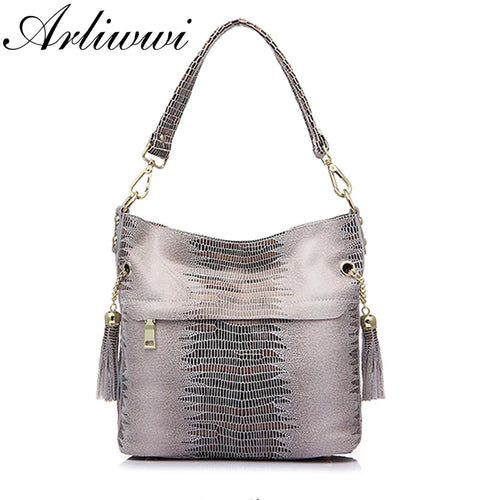Cartera balde de cuero genuino grabado