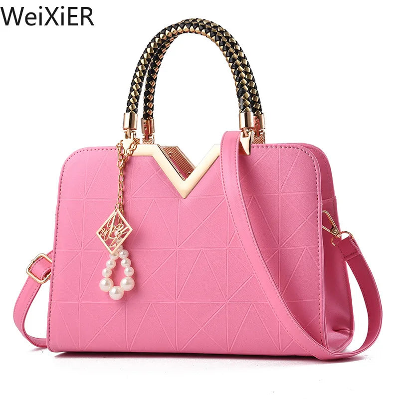Cartera con Agarradera y Perlas – Diseño Estilo Valija