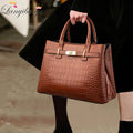 Cartera tote rayada cocodrilo