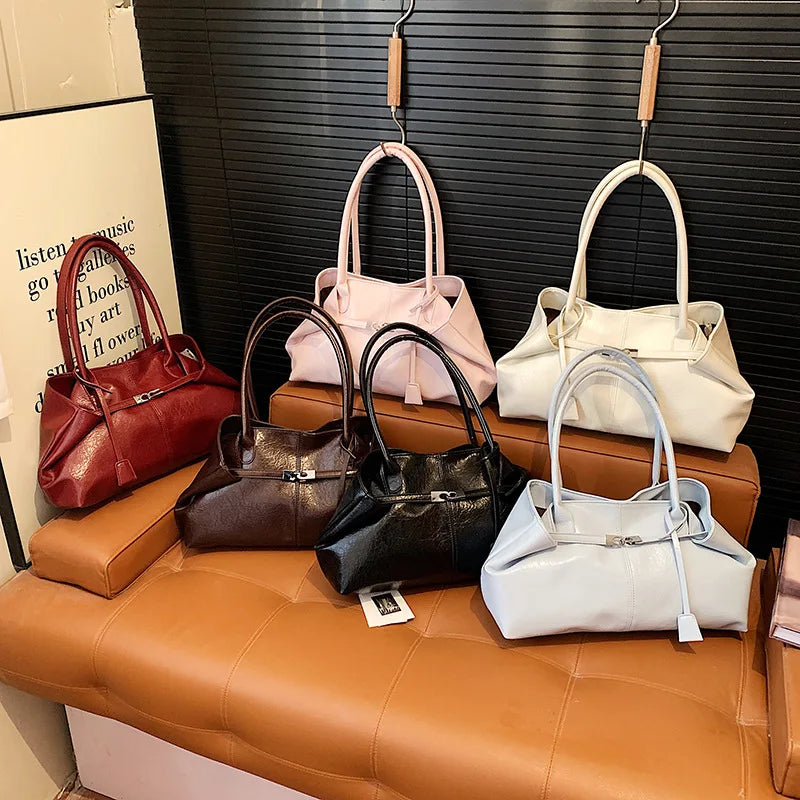 Cartera Tote Plisada – Cuero Blandito
